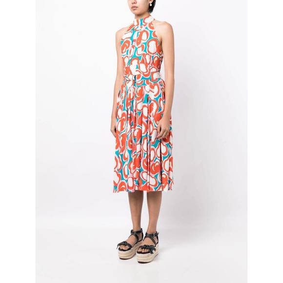 NEW DIANE VON FURSTENBERG nicola dress in abstract dot turquoise - Picture 3 of 4